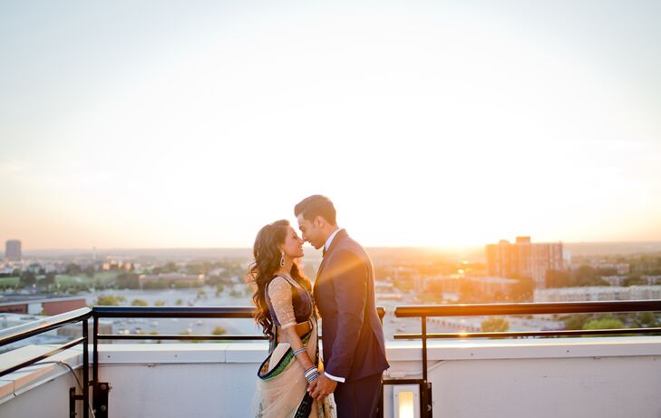 Megha Shah (29 and a pharmacist) and Hari Narayanan’s (29 and a financial consultant) wedding was a festive, traditional Indian affair with a romantic