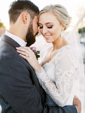 Bride and Groom Share Their First Dance