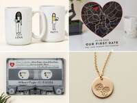Collage of gift ideas for girlfriend