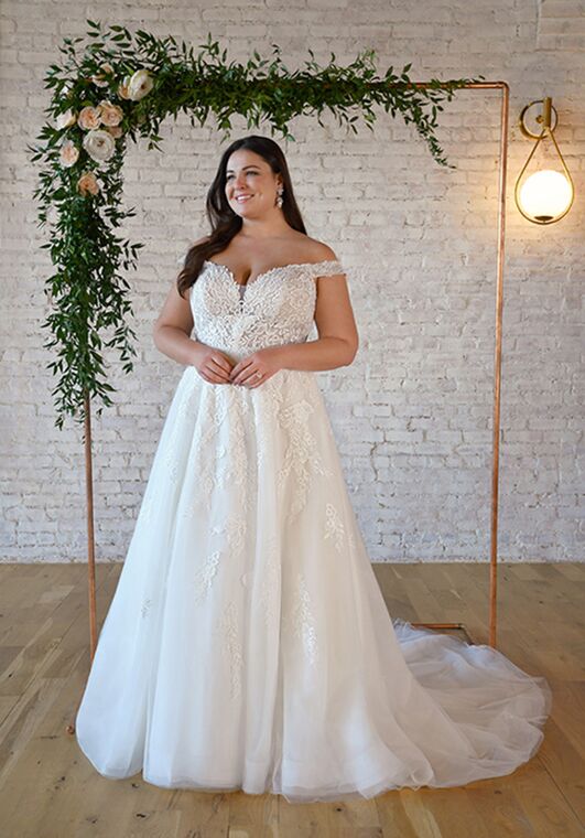 Stella York 7316 plus A-Line Wedding Dress - 2