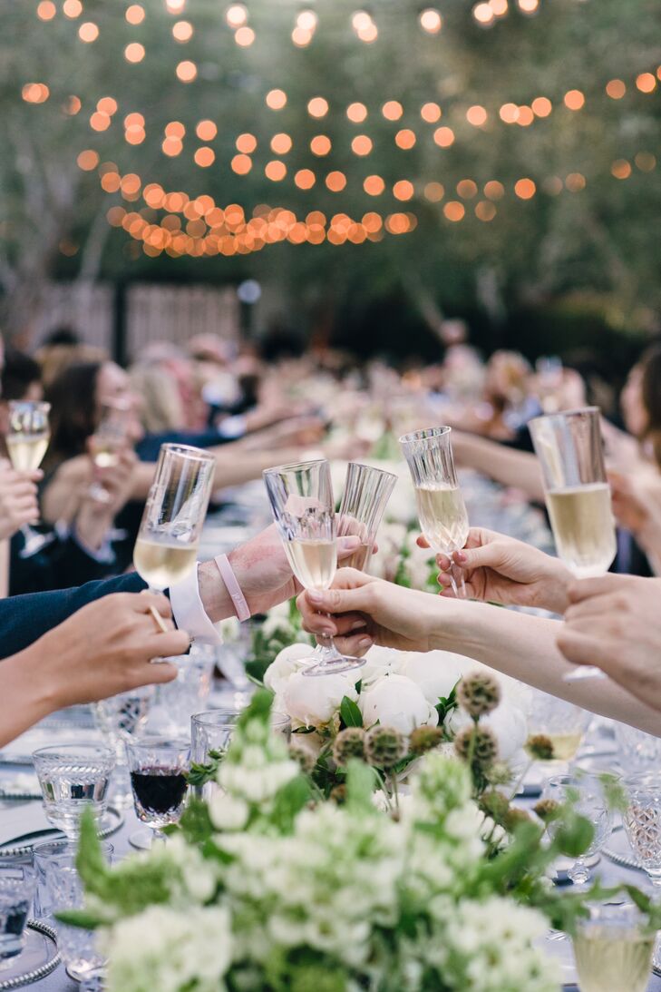 Guests dined on a menu of Santa Barbara-inspired dishes, including a salad featuring fresh fruits and vegetables with a lemon vinaigrette and herb-roasted branzino.