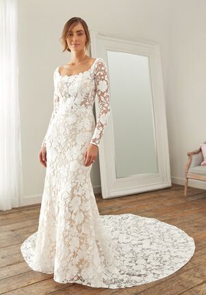 Adrianna Papell Platinum 31232 Trumpet Wedding Dress
