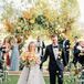 Guests tossed dried Aspen leaves as Haley and Jason exited the wedding ceremony.