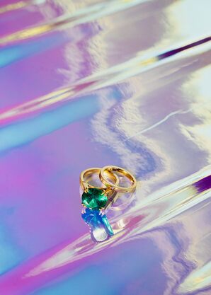 Eclectic Green Jewel Engagement Ring