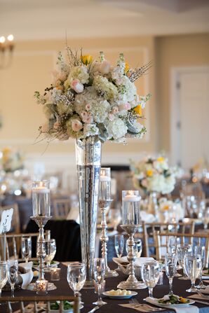 Pink, Ivory, Yellow Centerpieces