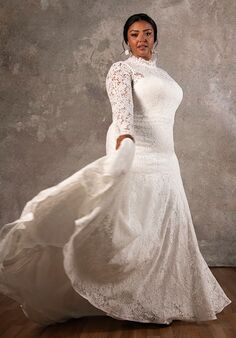 Essense of Australia D4455+ Column Wedding Dress