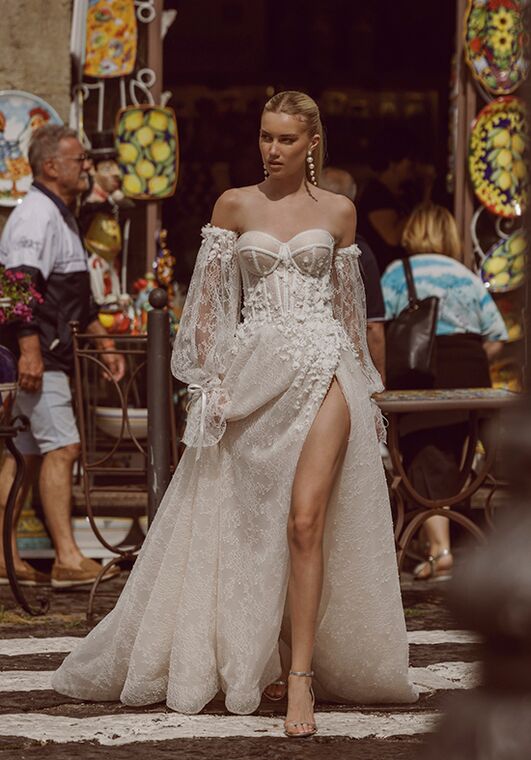 Amalfi Passion collection by Ricca Sposa Maia 24-020 A-Line Wedding Dress - 2