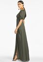 Sachin & Babi Alli Gown - Moss Green V-Neck Bridesmaid Dress - thumbnail - 3
