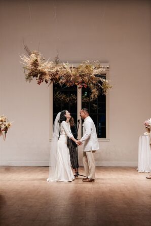 Ceremony at Modern and Minimal Wedding in San Diego, California