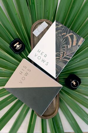 Modern Vow Books for Mexico Beach Wedding