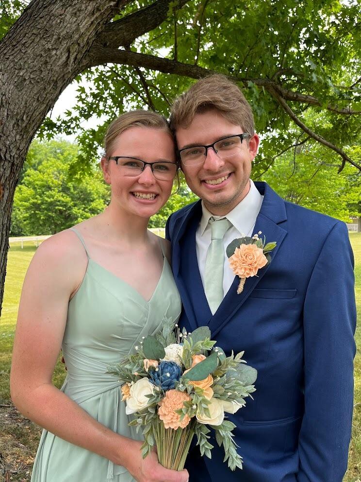 Bridesmaid and a groomsman at Hailey's older sister and brother-in-law's wedding, Ashley and Tyler.