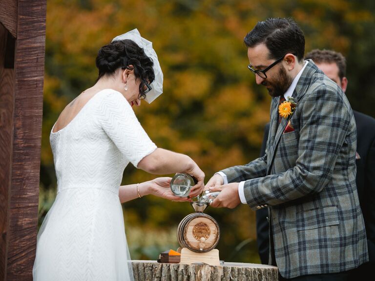 whiskey pouring wedding ceremony