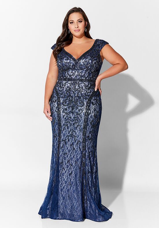 Ivonne D. 119D42 Blue Mother Of The Bride Dress - 1