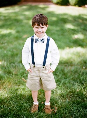 Navy and Khaki Ring Bearer Attire