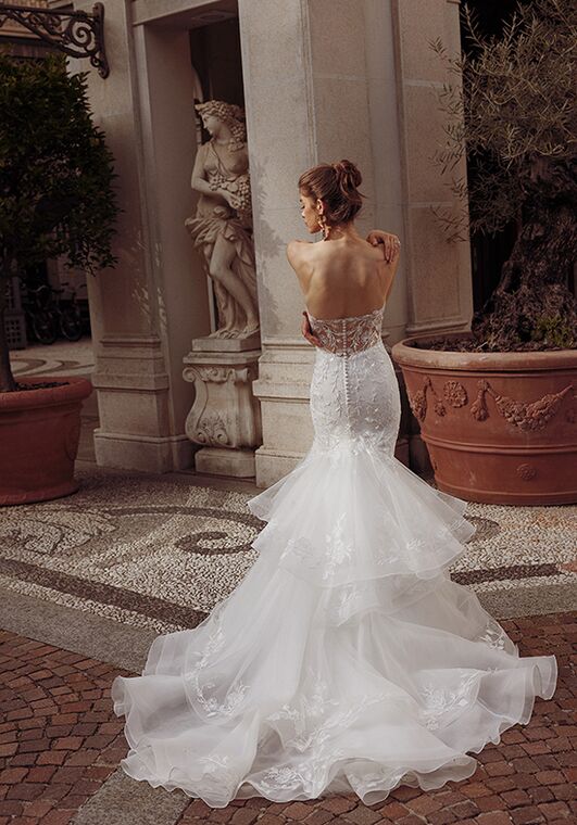 Justin Alexander Imani Mermaid and Trumpet Wedding Dress - 2