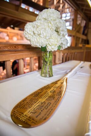 Nautical Wooden Oar Guestbook