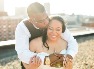 The shade mulberry brought extra personality to Jolene and Justin celebration. “Because we got married in mid-September, we took advantage of the end 