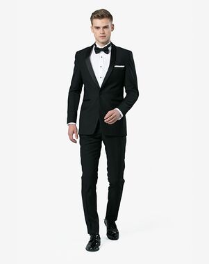 Menguin Black Shawl Lapel Tuxedo Black Tuxedo