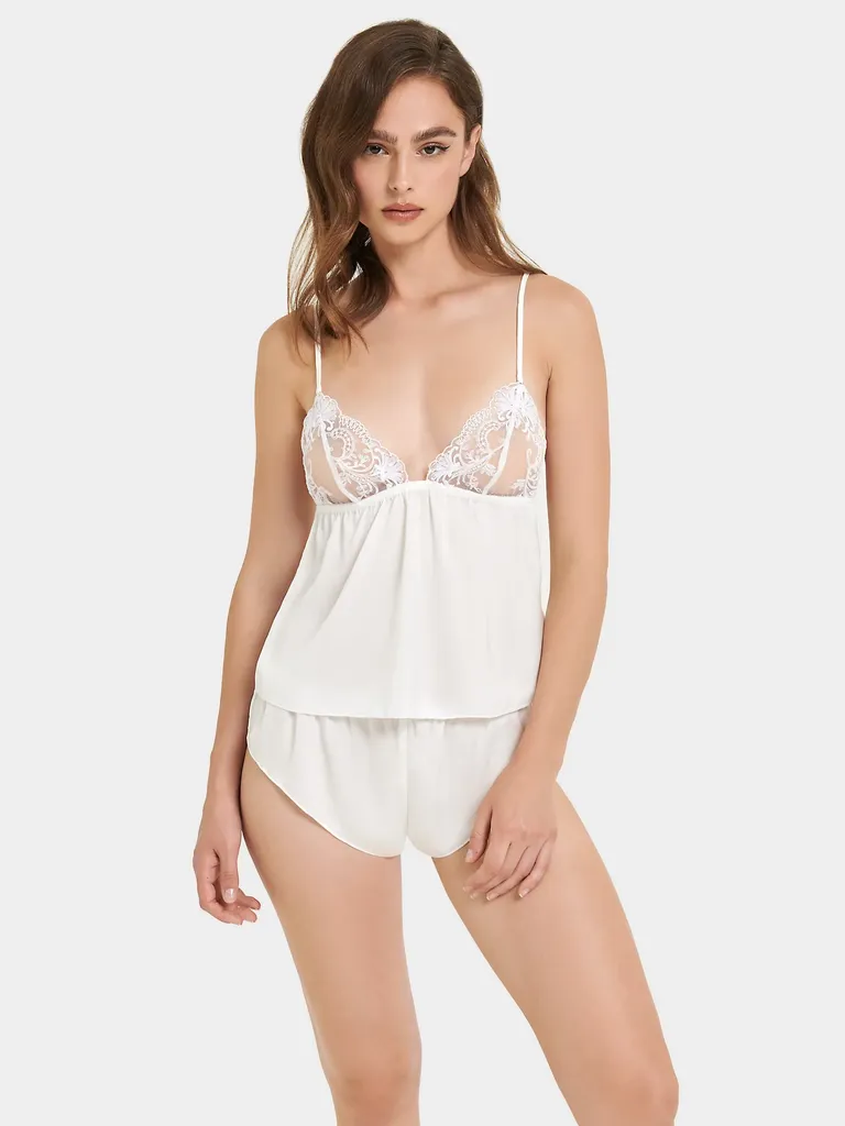 Bluebella satin cami and short wedding lingerie set 