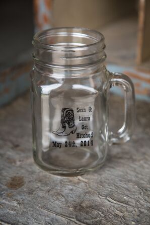 Monogrammed Mason Jar Favors