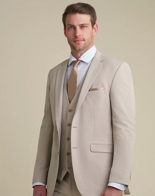 BLACKTIE SAVOY Tan Wedding Suit Champagne Tuxedo - 3