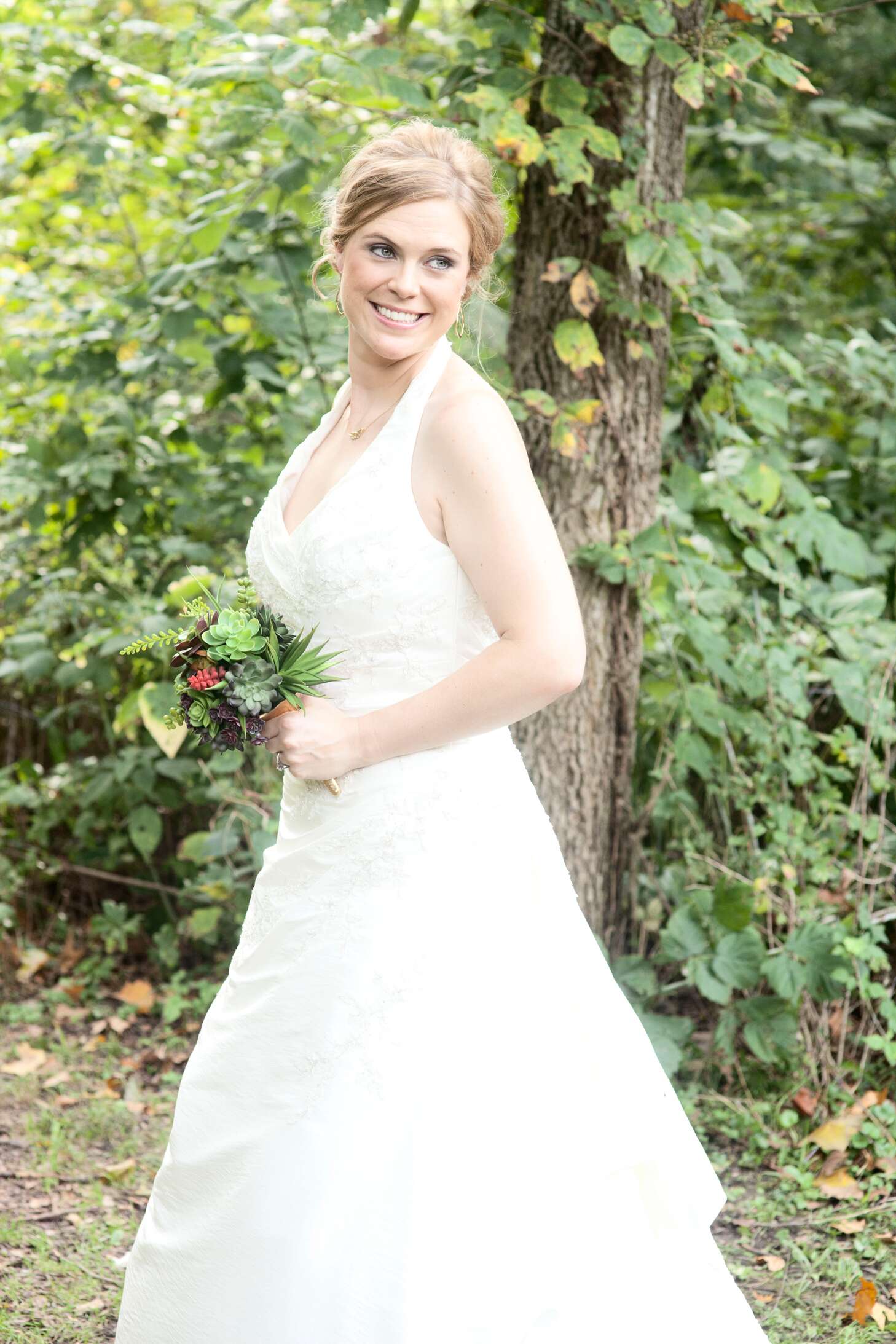 casablanca halter wedding dress A-Line, Material_Zinc Alloy