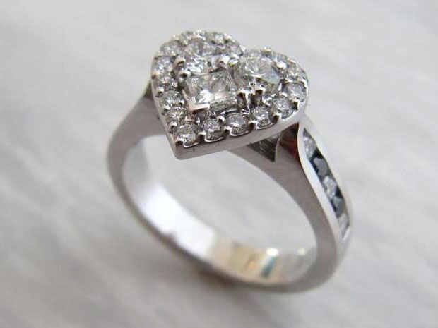 heart shaped engagement ring