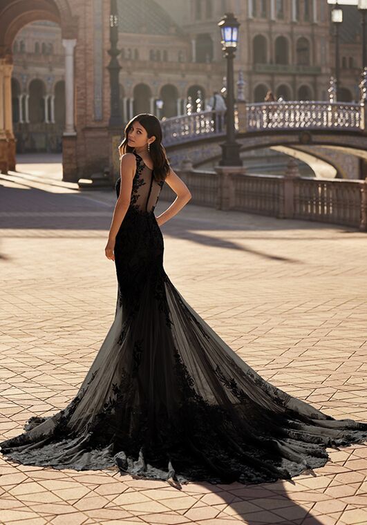 Moonlight Couture H1549B Mermaid and Trumpet Wedding Dress - 2