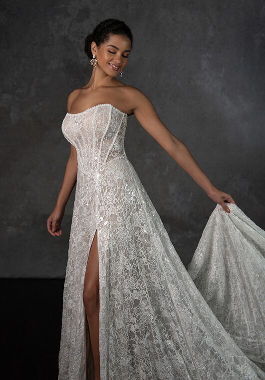 Essense of Australia D4176 A-Line Wedding Dress - 4