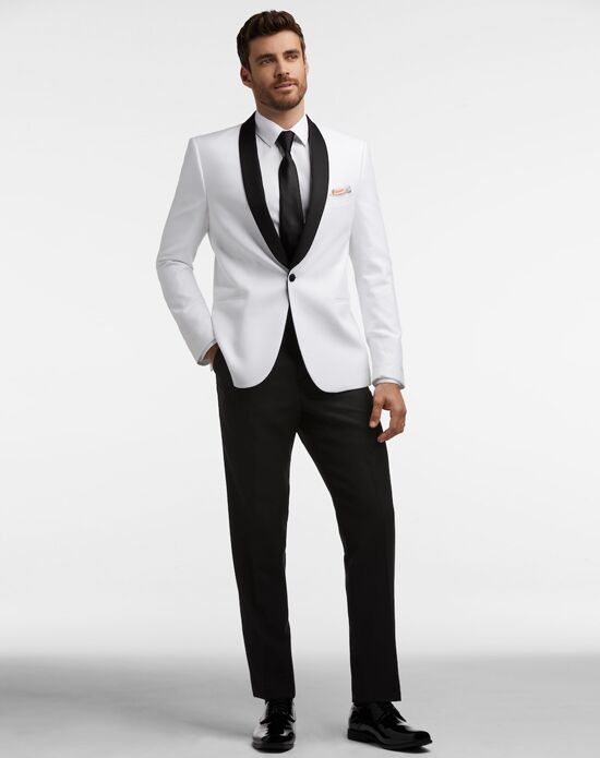 MEN’S WEARHOUSE Calvin Klein White Dinner Jacket Tux Tuxedo - 1