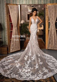 KITTYCHEN SANDRA, H2220 Fit-and-Flare Wedding Dress