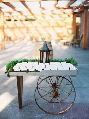 Rustic Escort Card Table Display