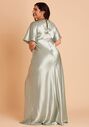 Birdy Grey Jesse Dress in Satin Sage V-Neck Bridesmaid Dress - thumbnail - 4