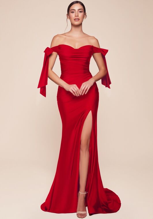 Ladivine CD943 Off the Shoulder Bridesmaid Dress - 2