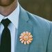 Floral Peach Brooch Boutonniere
