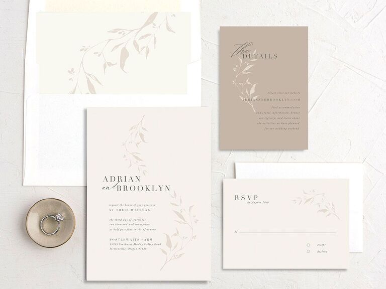 rustic wedding invitation