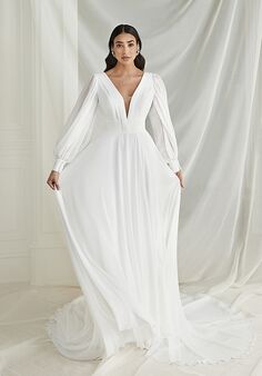 Justin Alexander Ebony A-Line Wedding Dress