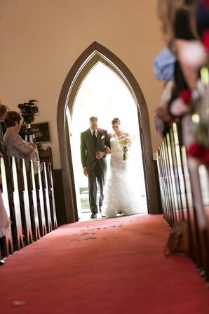 Bride, Father Walk Down Aisle