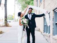 elegant, modern wedding at the machine shop in Minneapolis, Minnesota