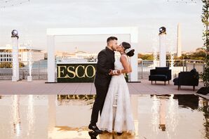 Couple Kissing on Rooftop at Potomac View Terrace in Washington, DC