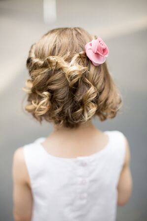 Curled Flower Girl Hairstyle