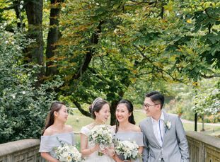 Amy and Jeff are both from Shanghai, but since they met and live in the United States, the couple wanted an American-style celebration with touches of