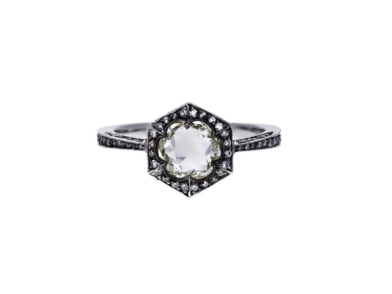 Cathy Waterman rose cut engagement ring