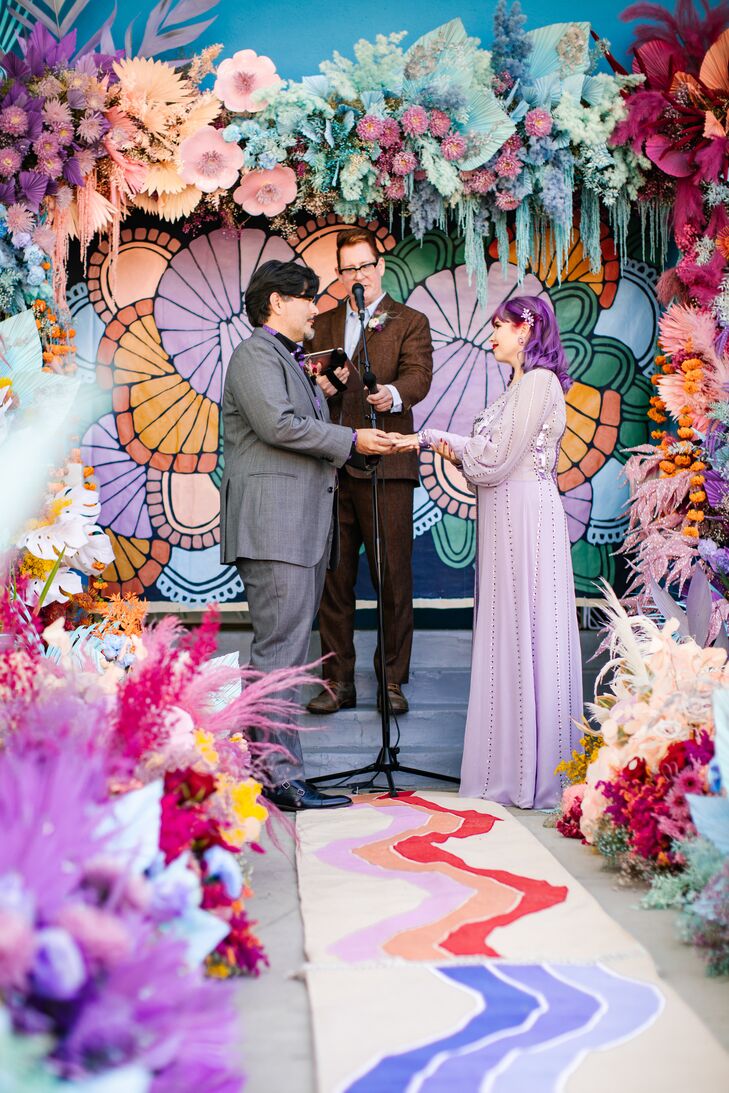 To honor their equal partnership, Jenn and Roque processed into the ceremony together.