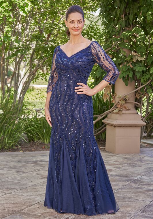 Jade Couture Mother of the Bride by Jasmine K258022 Blue Mother Of The Bride Dress - 2