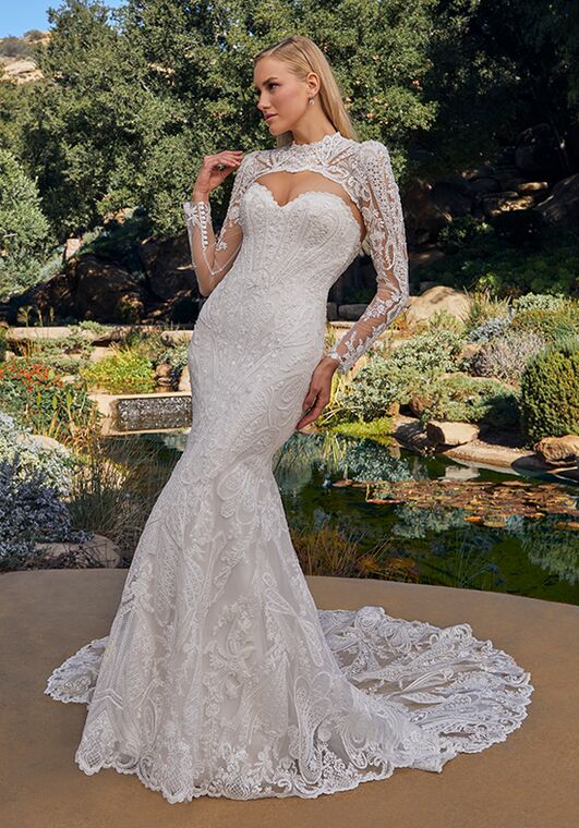 Casablanca Bridal Style 2525 Zelda Fit-and-Flare Wedding Dress - 4