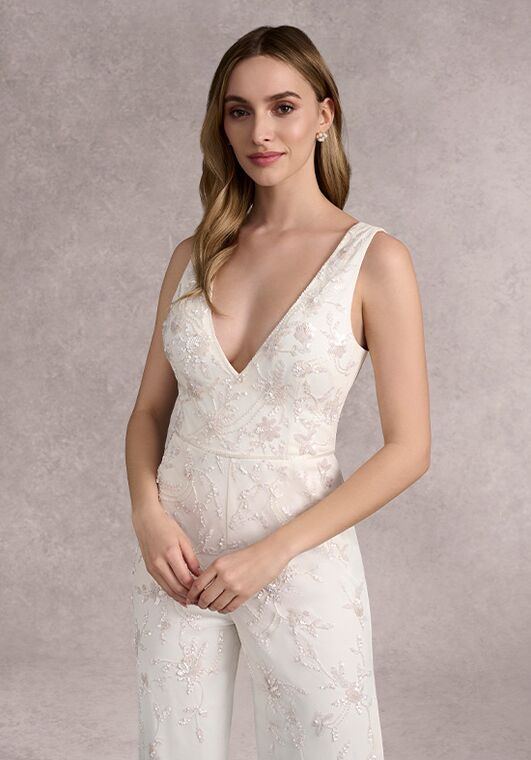 Adrianna Papell Platinum Destination 40411 Jumpsuit Wedding Dress - 2