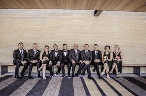 Wedding Party Dressed in Black