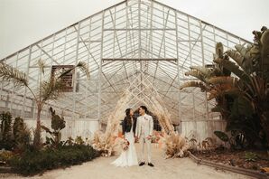 Greenhouse Wedding Portraits at Dos Pueblos Orchid Farm in Goleta, California