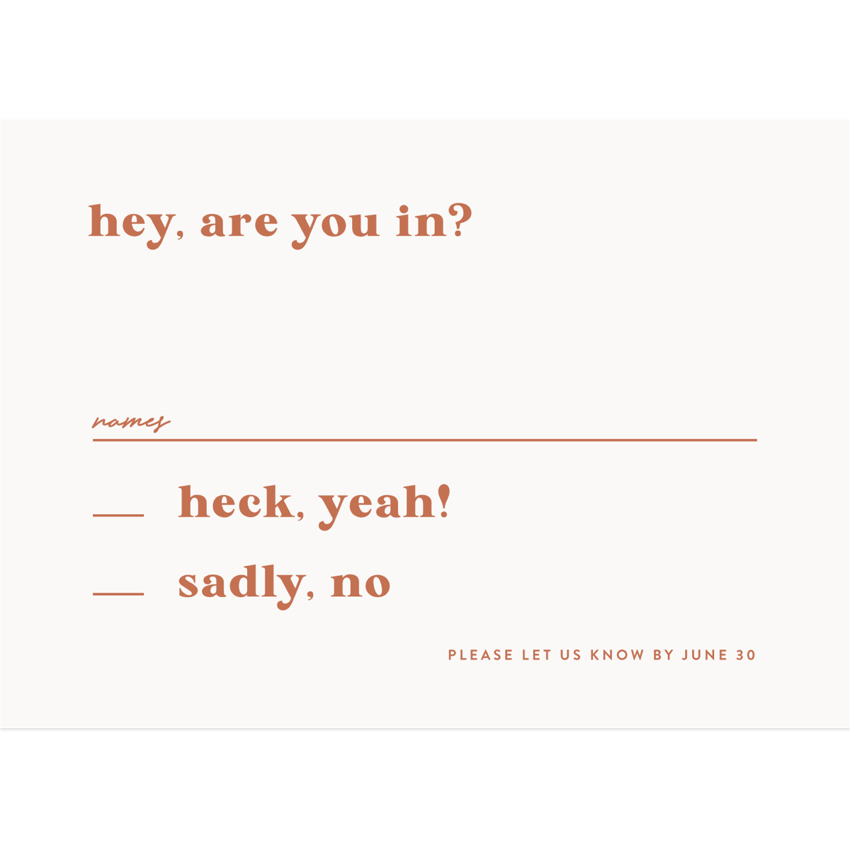 A Wedding Response Card from the Retro Floral Collection